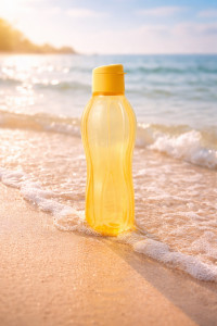 Эко-бутылка 1 л в желтомцвете с клапаном Tupperware