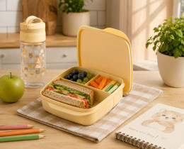 Контейнеры с разделителем Школьник 550 мл желтый Tupperware